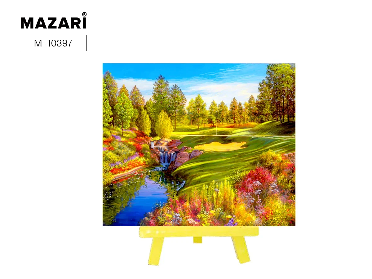 Алмазная мозаика 21*25см ПЕЙЗАЖ с мольбертом М-10397
