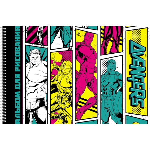 Альбом 32л. гребень "Мстители-( MARVEL)" 32А4Всп 1/40