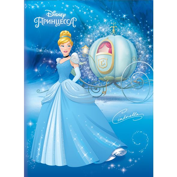 Блокнот А6 32л скоба "Принцессы- ( DISNEY)" клетка 32Б6B1 1/120