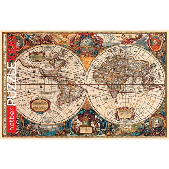 Пазлы 1000эл. А2ф -Старинная карта мира- 1000ПЗ2_14500 1/7