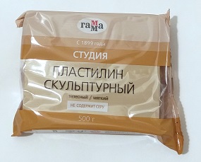 Пластилин скульптурный, 500г, мягкий, телесный 2.80.Е050.002 1/10