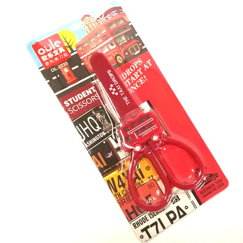 Ножницы детские 13см ТРАНСПОРТ в футляре GGMM-2223 1/24