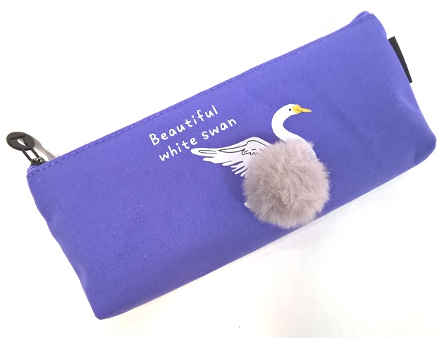 Пенал-косметичка меховый "BEATIFUL SWAN"20*8.5*4.5см арт.8170