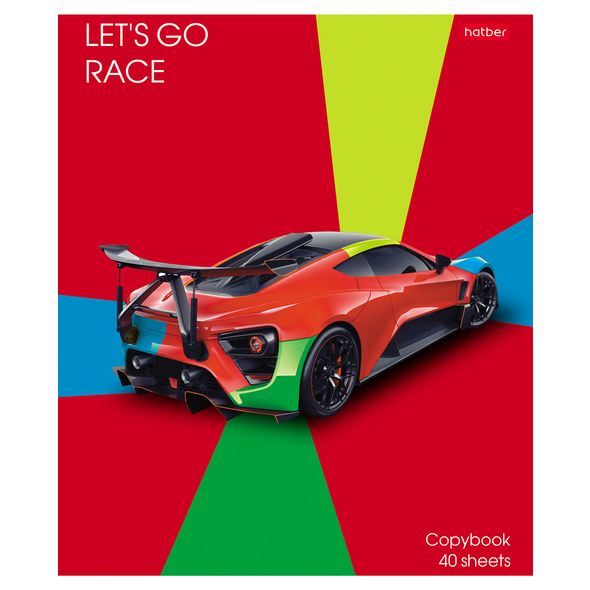 Тетрадь 40л. А5 "Let's go race" асс. 40Т5вмВ1 1/120
