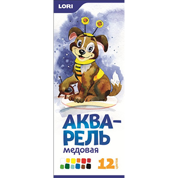 Акварель 12цв. "Lori" без/к. картон.упаковка А-045 1/80