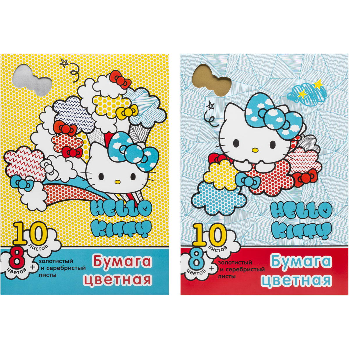 Бумага цв. А4 10л. 10цв.HELLO KITTY двустор. мелов. HKO-ACCP-10/10-4 1/80