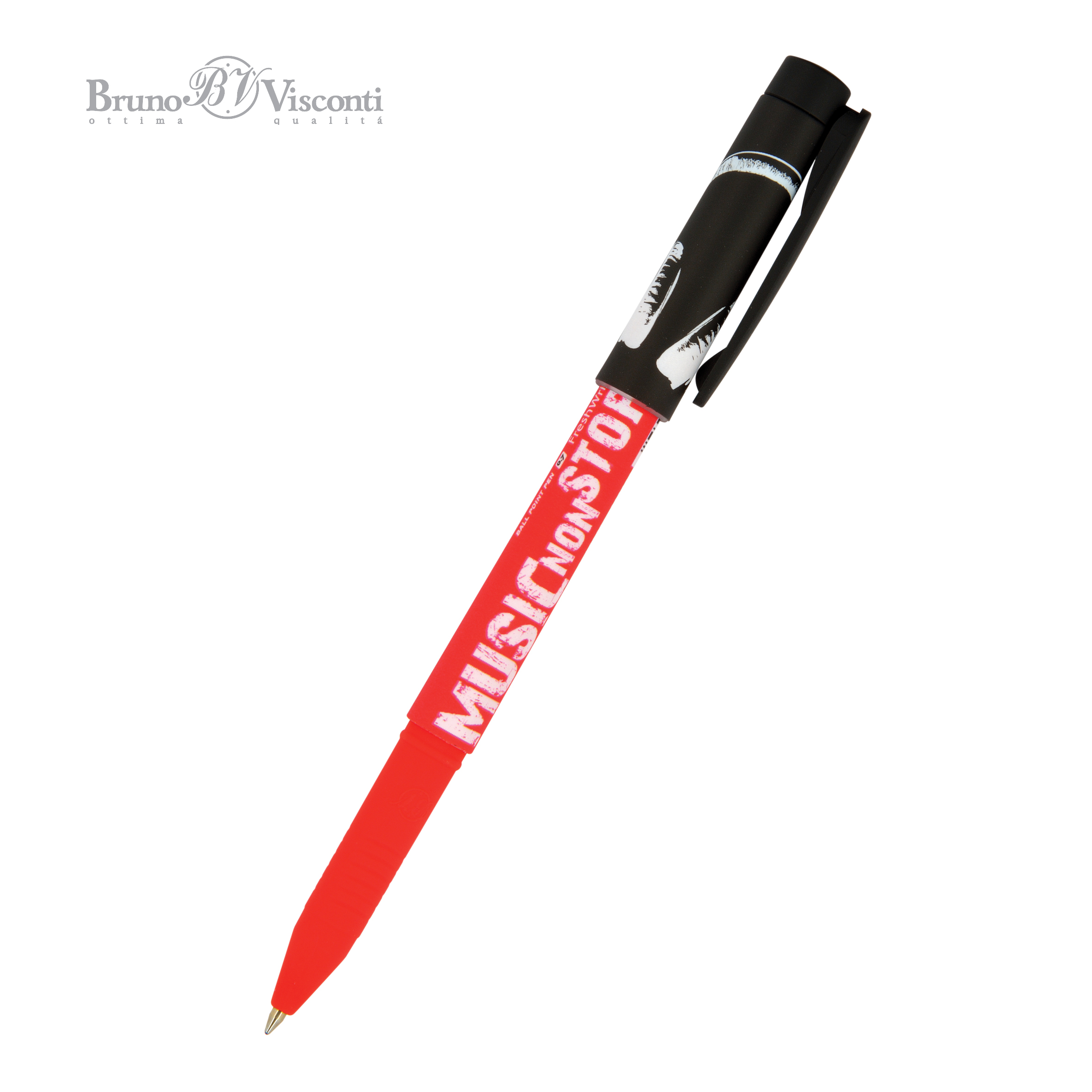 РУЧКА "FreshWrite. Music red" ШАРИКОВАЯ 0.7 ММ, СИНЯЯ 20-0214/44 1/24