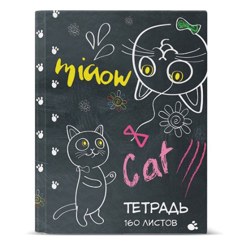 Тетрадь с кольц.мех "УЧЕНЫЙ КОТ" 7-160-081/69 1/16