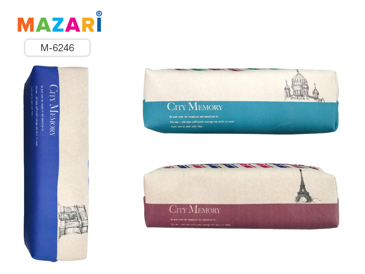 Пенал-косметичка "MEMORIES" на молнии, ассорти 3цв M-6246 1/12