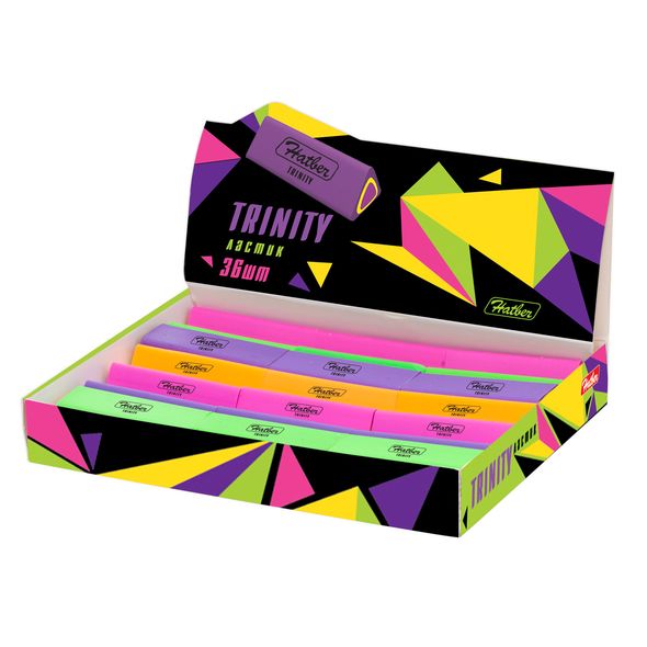 Ластик TRINITY Ассорти 45х16х16мм 45BL_14252 1/36