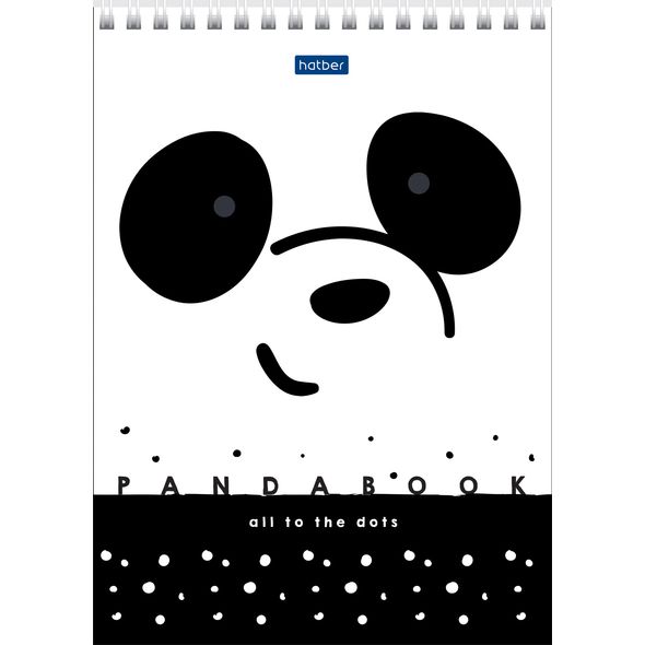 Блокнот А5 60л гребень "Panda", в точечку 60Б5A9гр/8/64