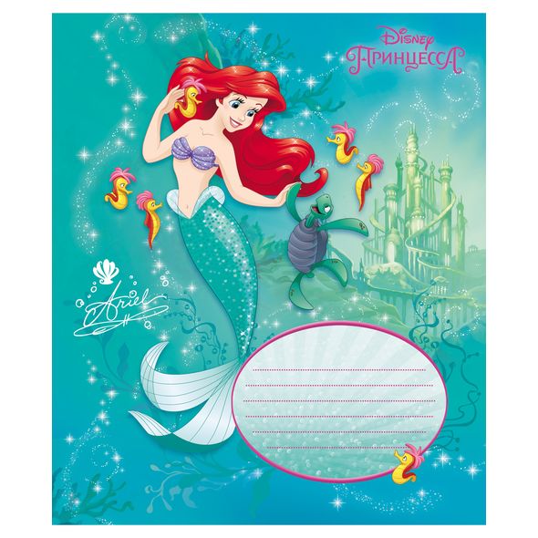 Тетрадь 12л клетка -Принцессы-( DISNEY) 12Т5блВ1