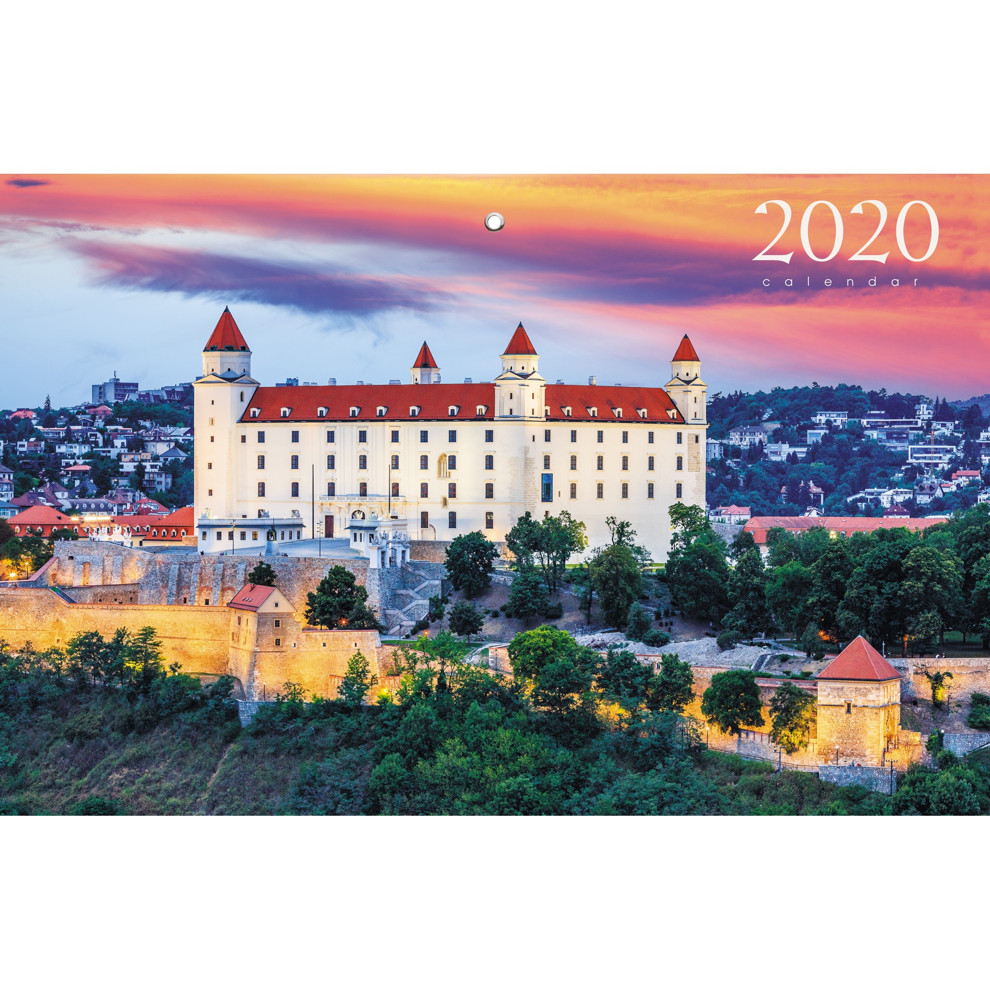 2020 г. Календарь квартальный 3-х блоч. на 3-х гр. -Замки. Братиславский Град- ККТ2011