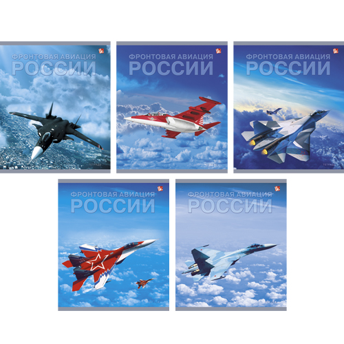 Тетрадь 96л "Фронтовая авиация России" 5 видов ТК965005 1/50