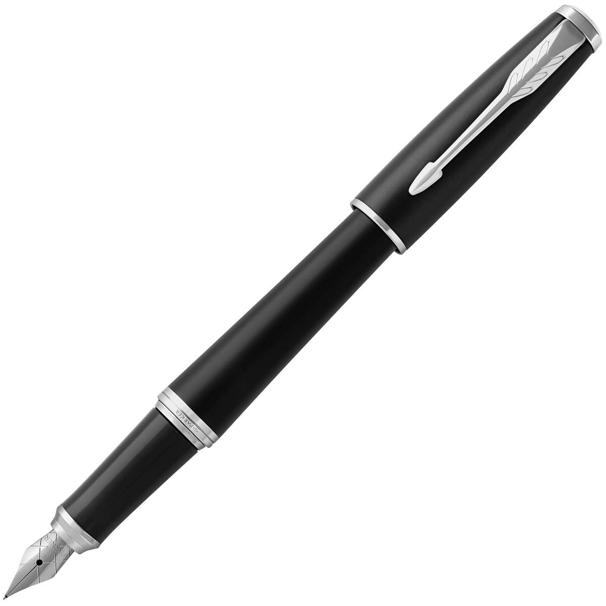 Ручка перьевая URBAN Muted Black СT  F, синие чернила  PARKER-1931592
