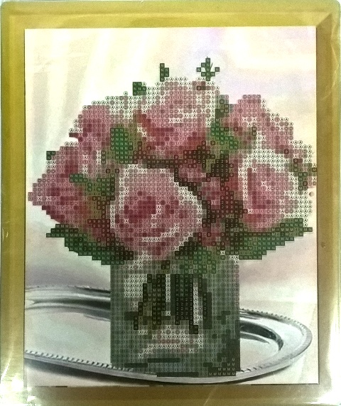 Алмазная мозаика с мольбертом 21*25см РОЗЫ арт.21320