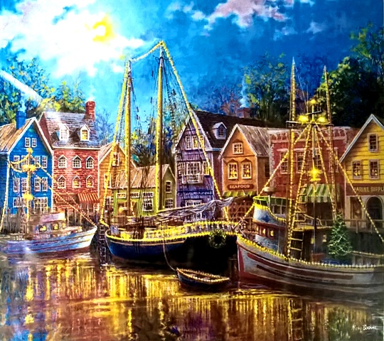 Алмазная мозаика 3D "НАБЕРЕЖНАЯ", 40*50см GA74280