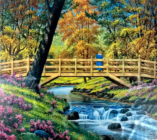 Алмазная мозаика 3D "ОСЕНЬ В ПАРКЕ", 40*50см GA73590
