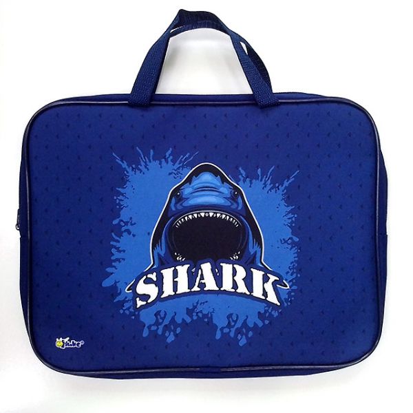Папка для тетрадей А4 SHARK широкая боковина ткань рант.тесьма 61244