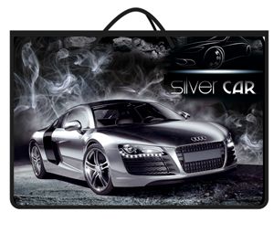 Папка А4 "Silver car" пластик. с ручками 57898