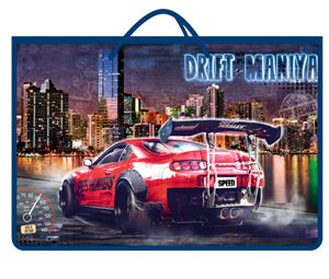 Папка А4 "Drift maniya" пластик. с ручками 58520