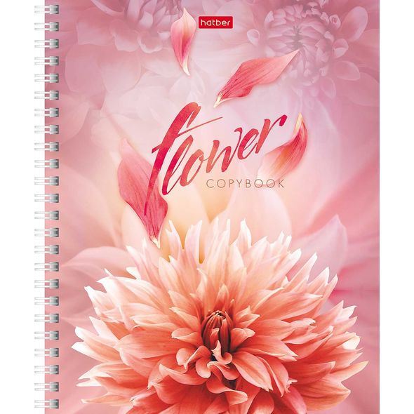Тетрадь 80л. А5 гребень "Flower" ламин. 80Т5лВ1гр 1/4/56