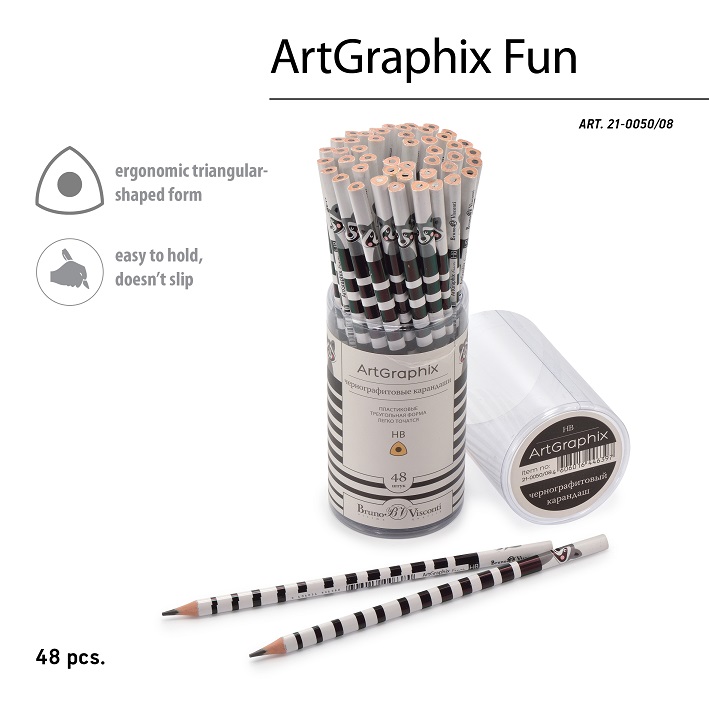Карандаш ч/гр "ArtGraphix. Fun. Енот" НВ (пластиковый корпус) 21-0050/08
