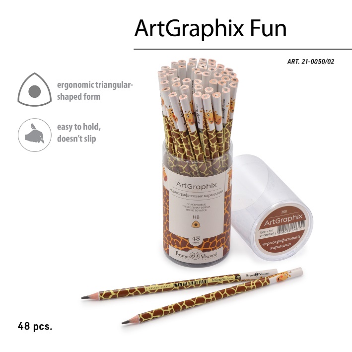 Карандаш ч/гр "ArtGraphix. Fun. Жираф" НВ (пластиковый корпус) 21-0050/02