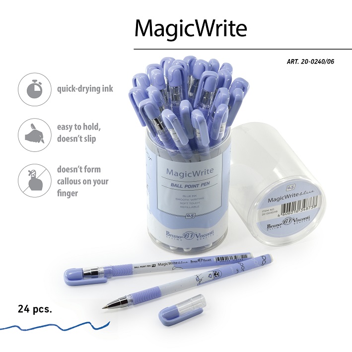 РУЧКА "MagicWrite. Веселая собачка" ШАРИКОВАЯ 0.5 ММ, СИНЯЯ 20-0240/06 1/24