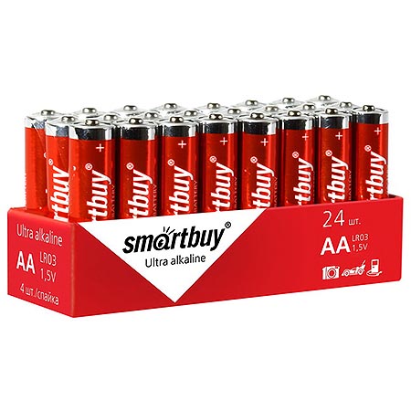 Батарейка пальчиковая " Smartbuy " LR6 алкалиновая SBBA-2A40S 4/40
