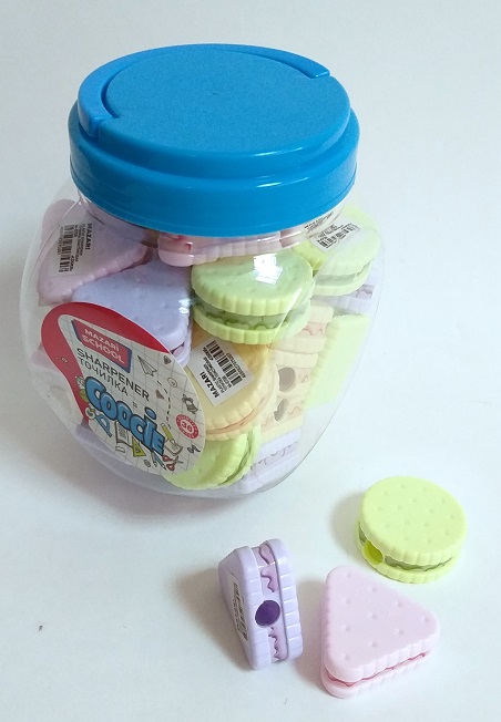 Точилка пластик. COOKIE с контейнером М-6709 1/36