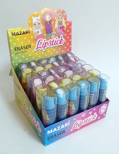 Ластик "LIPSTICK" термо.резина М-6849 1/36