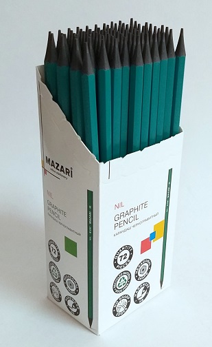 Карандаш чёрнографитный: NIL пластиковый зеленый корпус, М-6107 1/72