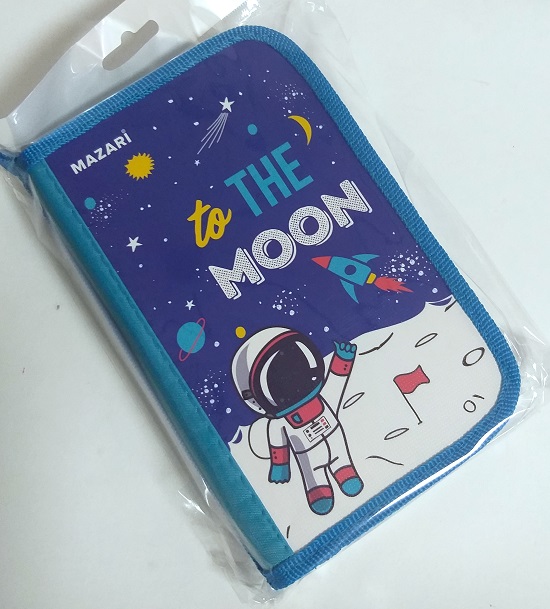 Пенал на 2 отд. MOON с откидной планкой ламин.картон М-16121