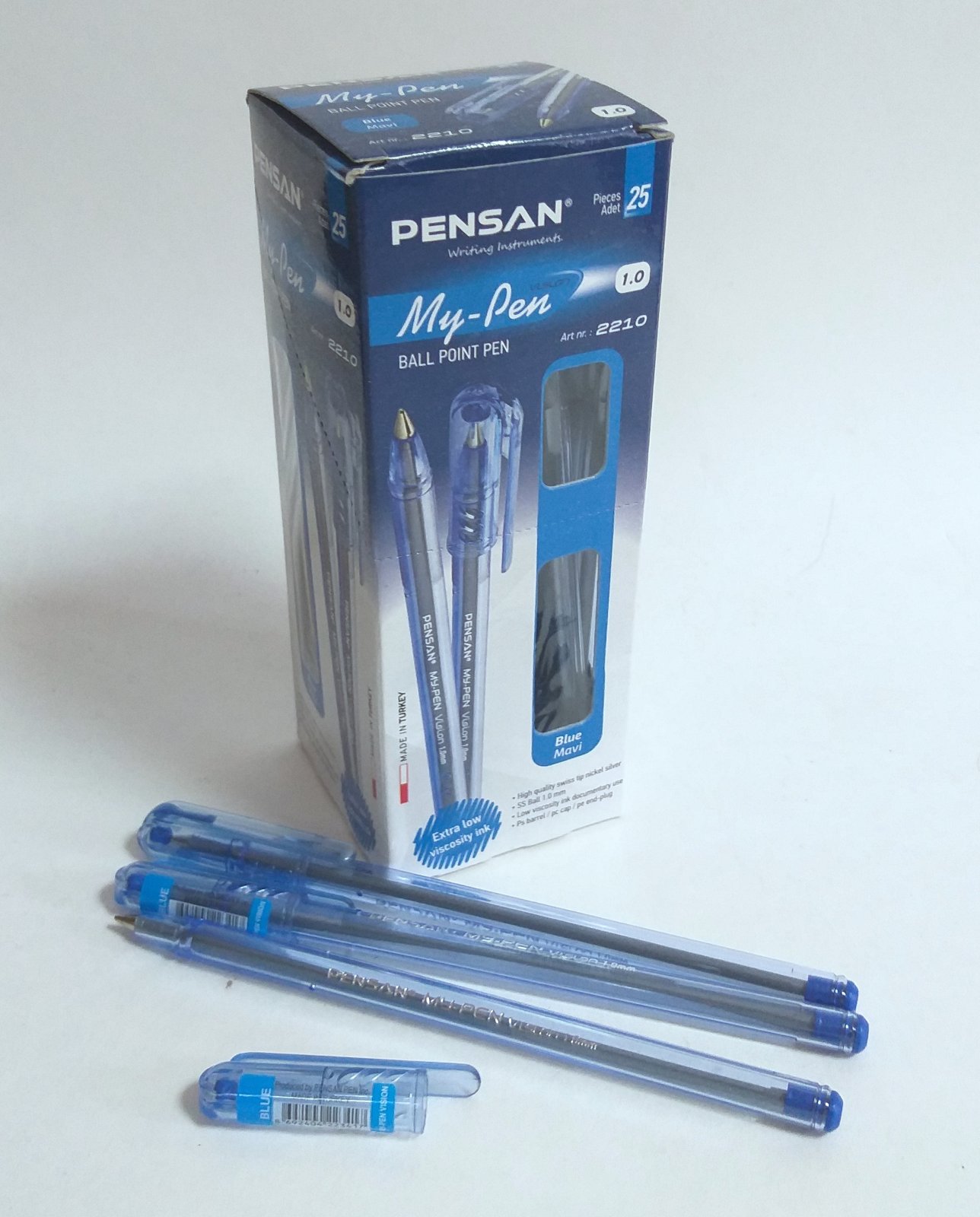 Ручка шариковая, 1мм,  "Pensan My-Pen"  СИНЯЯ   ОРИГИНАЛ  2001/СИН/2210  1/25