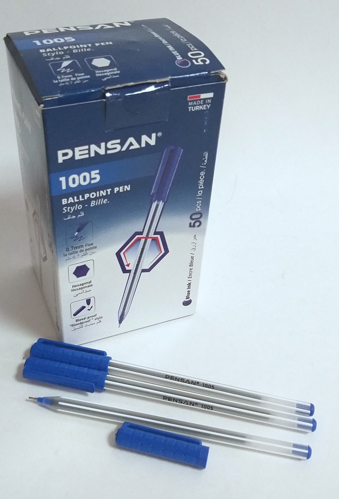 Ручка шариковая, 1мм, "Pensan STYLO-BILLE" СИНЯЯ 1005 1/50