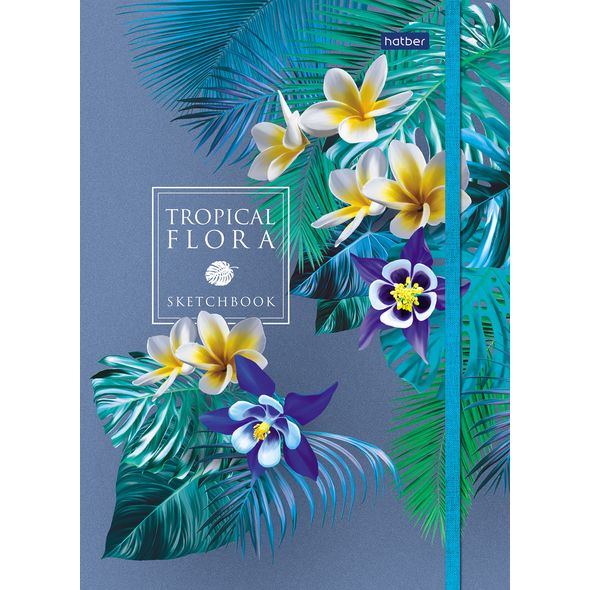 Скетчбук А5 "Gold flora" 7БЦ с клапаном , закрытый гребень 80-50Тт5Aгрз_22237 1/18