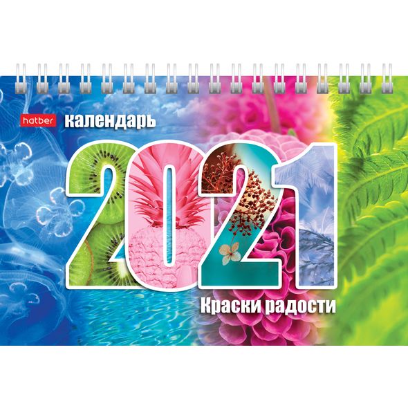 2021 г. Календарь ДОМИК -Краски радости- на гребне 160*105мм арт 23461