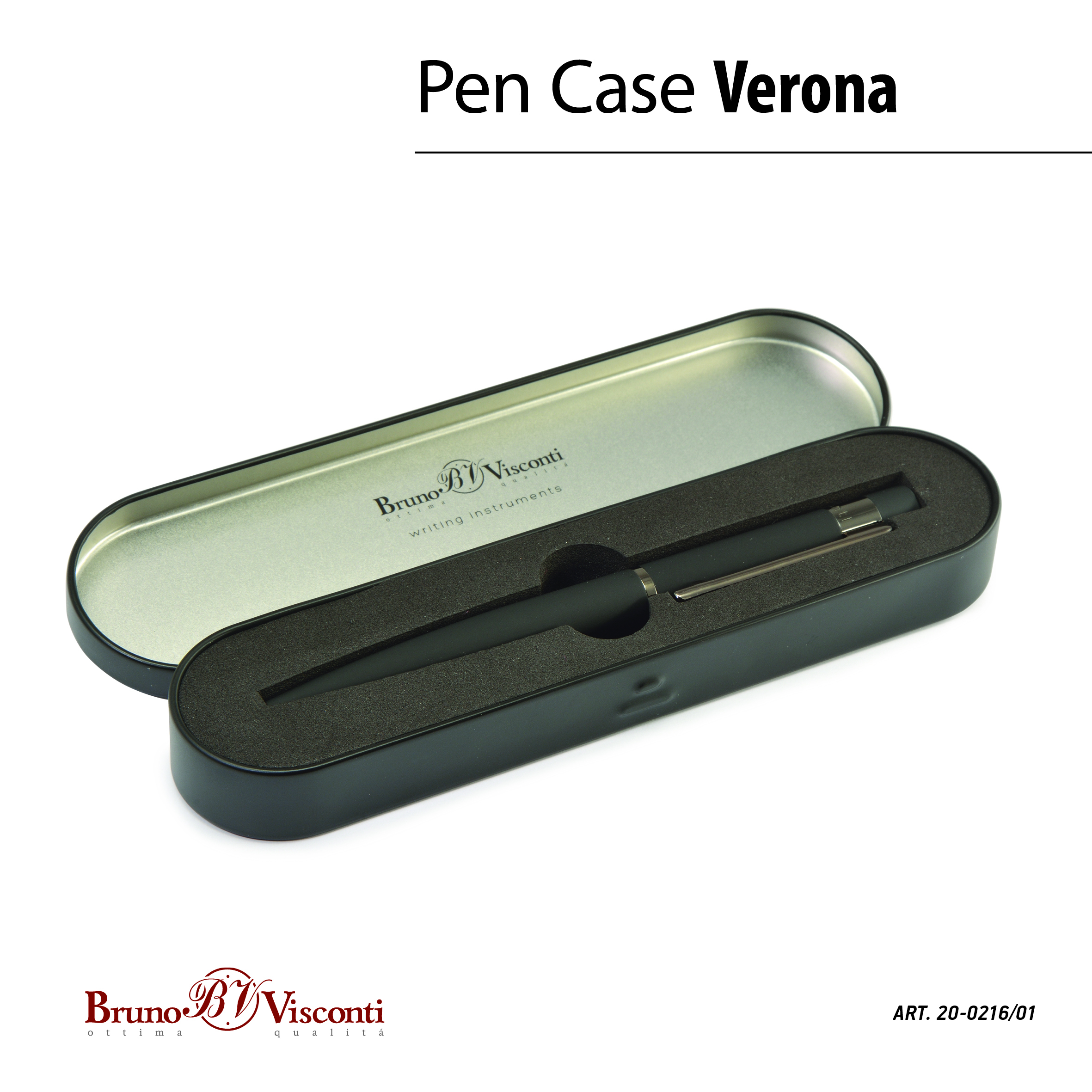 Ручка подарочная, шариковая, "Verona"автомат., синий металлич.к. 1.0мм 20-0216/01