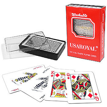 Карты игральные пластиковые 54шт К-2292