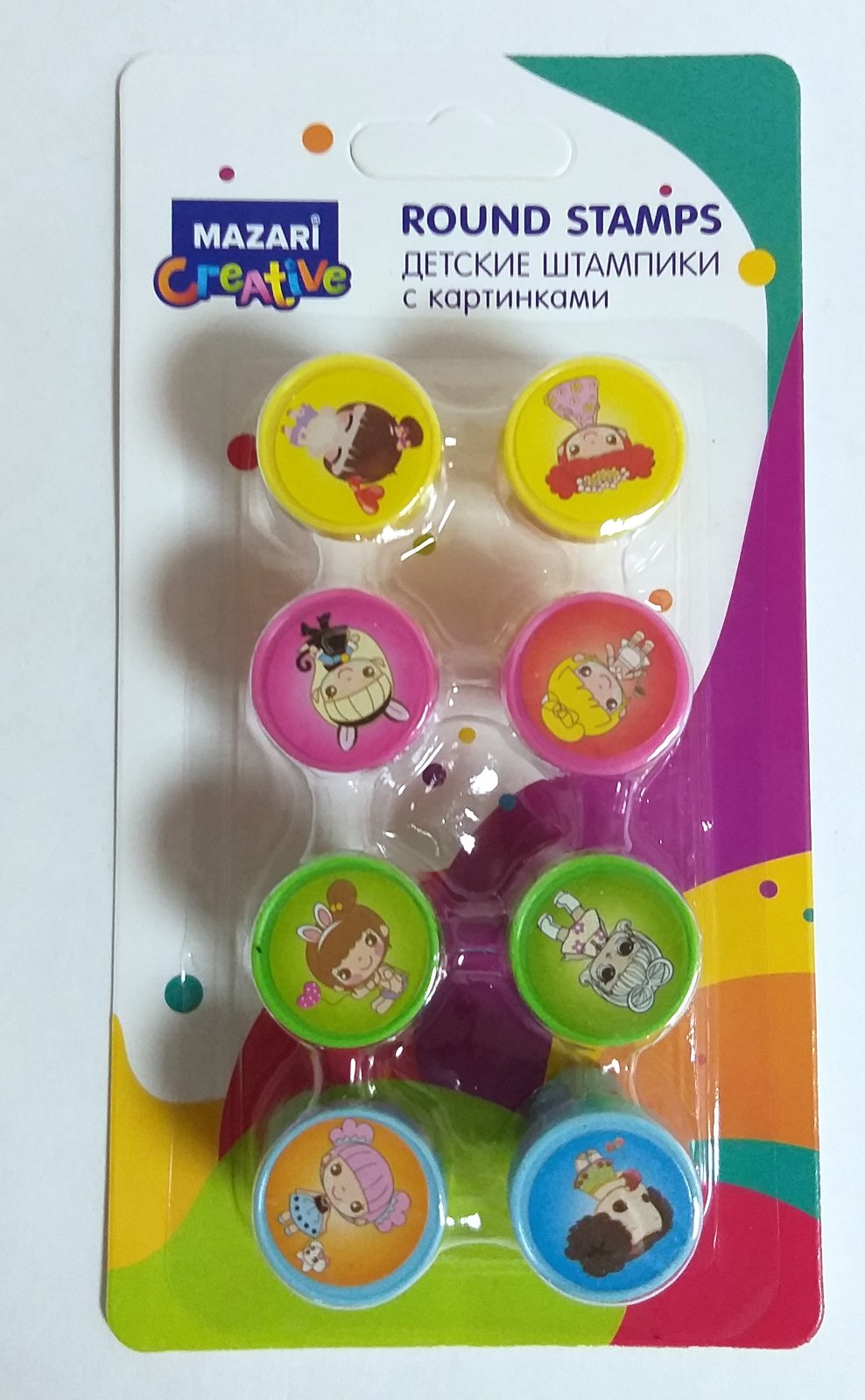 Штампики детск. 2,2х3 см, набор 8 шт М-9947