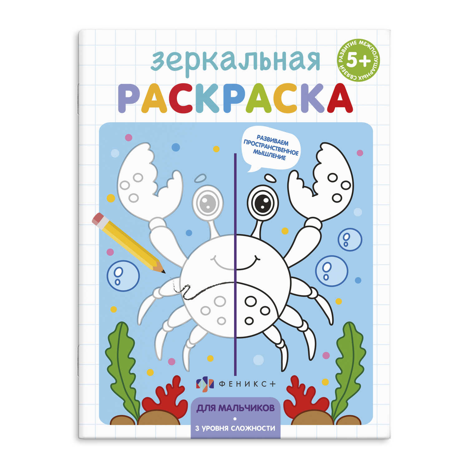 Раскраска зеркальная ДЛЯ МАЛЬЧИКОВ 4л 56898