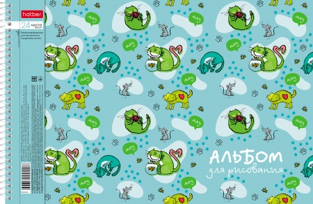 Альбом 24л. спираль "Забавные истории" А-4, с перфорацией, тиснение 24А4тBсп 1/5/50