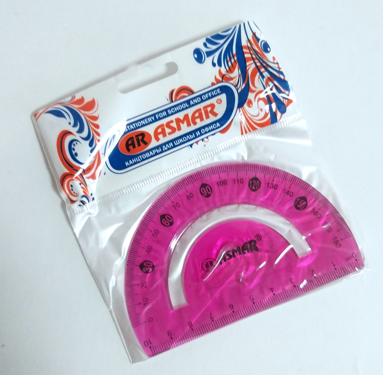 Транспортир гибкий PVC 180/11см арт.AR-3095