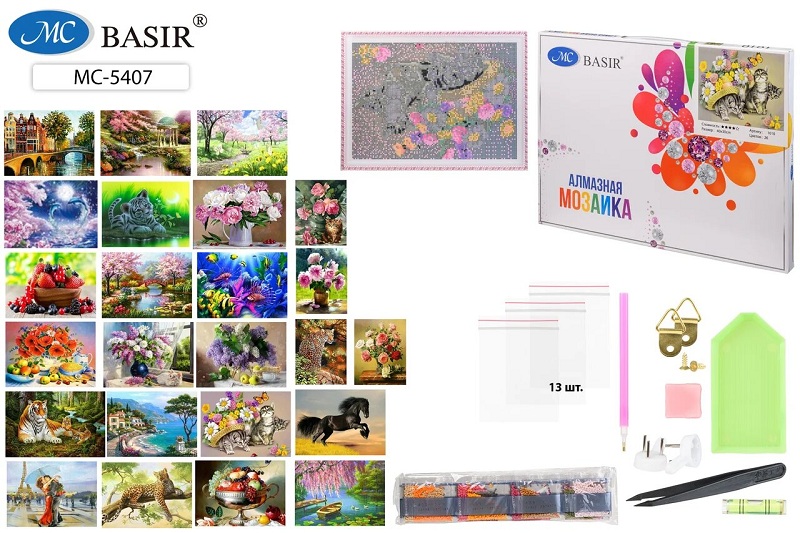 Алмазная мозаика 40*30 АССОРТИ МС-5407