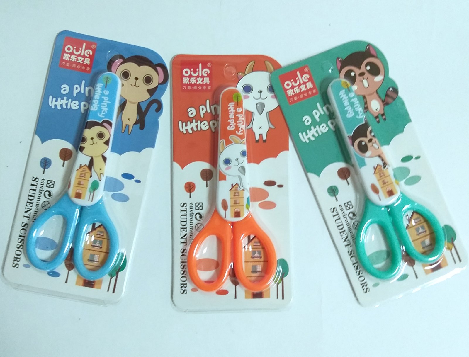 Ножницы детские 13см, в чехле -ANIMALS- OL-1211 1/24