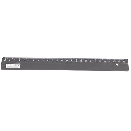 Линейка 25см черная Л-6660 1/20
