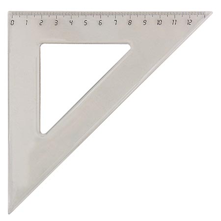 Угольник 12см 45* п/прозрачный Л-6205
