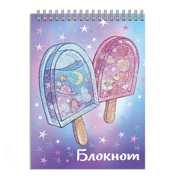 Блокнот А7 40л гребень "СЛАДОСТИ" клетка 57783