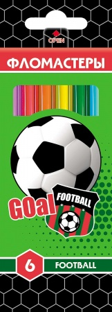 Фломастеры 6 цв. "FOOTBALL" в карт.к. BFk_06118 1/24